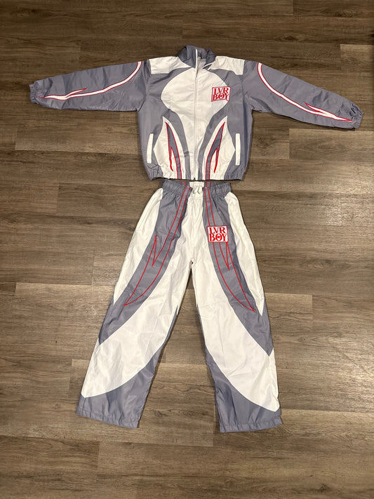 LVR Boy Tracksuit (White/Grey)